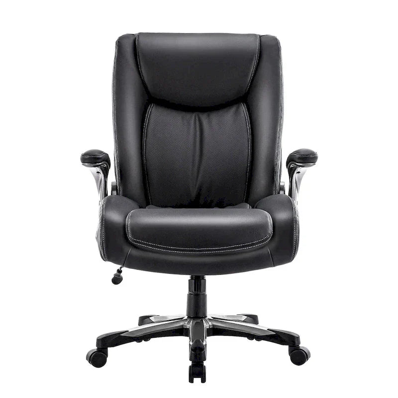 Ergonomic Office Chair with High Back Flip Up Armrests and Rolling Base