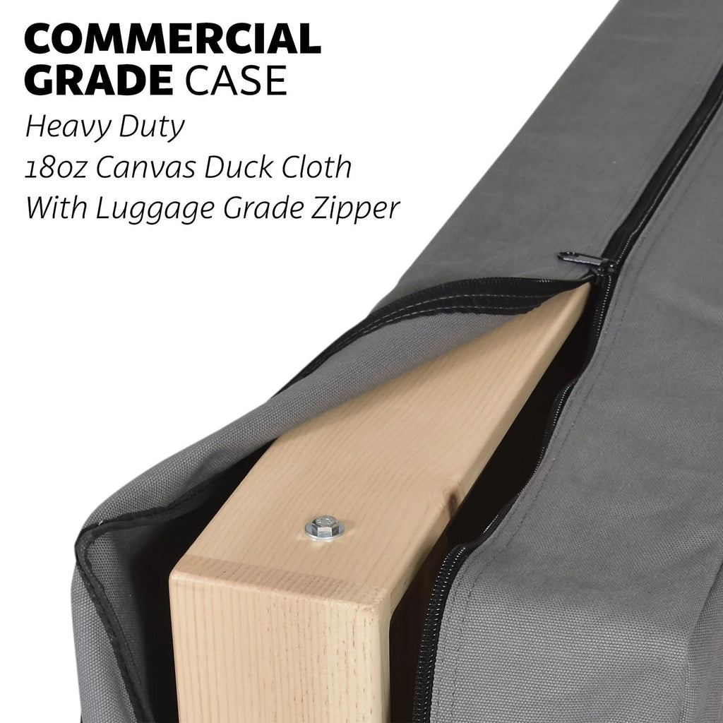 4' x 2' Canvas Cornhole Carrying Bag | Gray