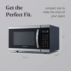 Farberware FMGZ09BKA 0.9 Cu. Ft. Microwave Oven, 900W, Digital Control, LED Display, 6 Cooking Presets, Black