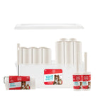 Extra Sticky Lint Roller Value Pack, Comes with Storage Box, Standard and T-Handle Roller, Refills, 90 Sheets/Roll, 1260 Sheets