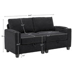 Versatile Chenille Storage Loveseat Sofa