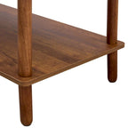 39-Inch Coffee Table with Two-Tier Design and Rubberwood Legs