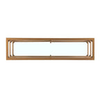 Jensen Gold Metal Console Table with Glass Shelves by SEI Furniture - Narrow Design