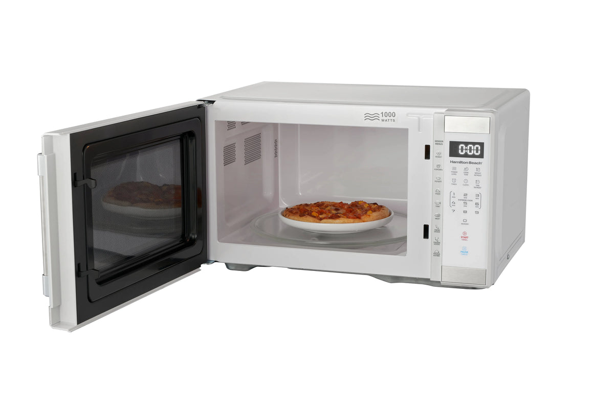 Hamilton Beach 1.1 Cu. Ft. Microwave Oven, Countertop, Black and Stainless Steel