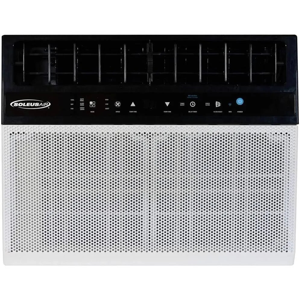 Soleus Air 8,000 BTU Hybrid Saddle Window Air Conditioner with WiFi, White