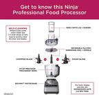 Restored Ninja BN600 Professional Plus Food Processor, 850 Watts, 3 Functions for Chopping, Slicing & Dough with 9-Cup Processor Bowl, 3 Blades, Food Chute & Pusher, Silver (Refurbished)