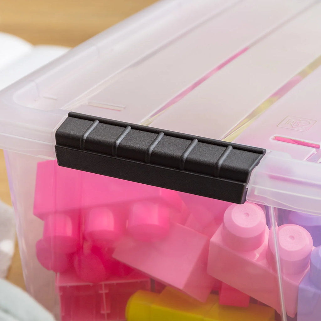 13.5 Qt (3.3 Gal) Clear Stackable Storage Containers with Latching Lids – 6 pack