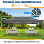HOTEEL 10x15 Heavy Duty Canopy Tent ,Pop up Canopy for Parties Wedding,Commercial Easy up Gazebo with Roller Bag,UV 50+ &,White