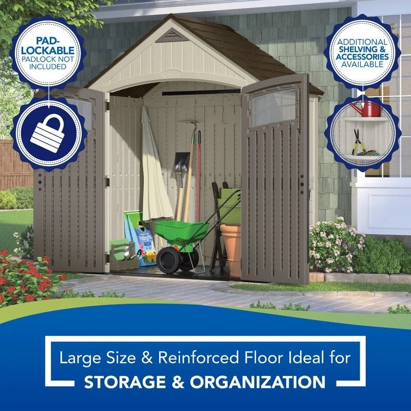 7-Ft. x 4-Ft. Plastic Storage Shed