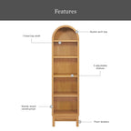 Better Homes & Gardens Juliet Narrow Arch Bookcase, Deep Green and Light Honey