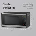 Farberware FMGZ09BKA 0.9 Cu. Ft. Microwave Oven, 900W, Digital Control, LED Display, 6 Cooking Presets, Black
