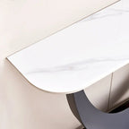 Contemporary Console Table with Elegant Design, Metal Frame, and Adjustable Foot Pads for Entryway