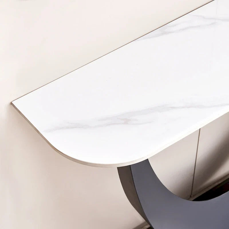 Contemporary Console Table with Elegant Design, Metal Frame, and Adjustable Foot Pads for Entryway