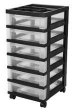 Storage Cart with Organizer Top - 6 Drawer | White