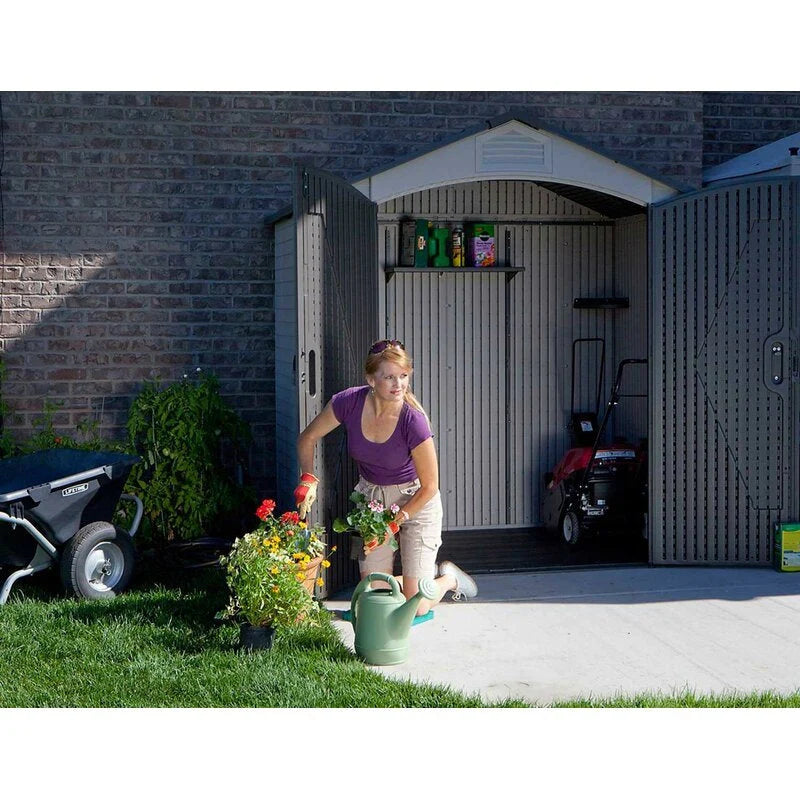 7 ft. W x 4 ft. 7 in. D Plastic Storage Shed
