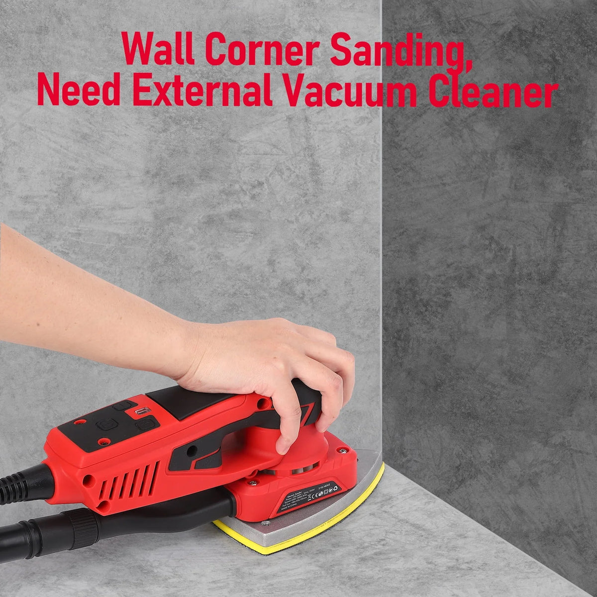 M optimized Electric Detail Sander with 12 Sanding Paper, 350W Brushless Motor Mouse Sander, Powerful & Low Vibration, 10000 RPM, for Wood Working