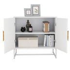 CUSchoice Solid Wood Square Handle 2-Door Sideboard