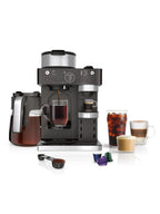 Ninja CFN601 Espresso & Coffee Barista System, 3 Espresso Brew Styles, Single-Serve Coffee & Nespresso Capsule Compatible, 12-Cup Carafe, Built-in Frother, Espresso, Cappuccino & Latte Maker - Black
