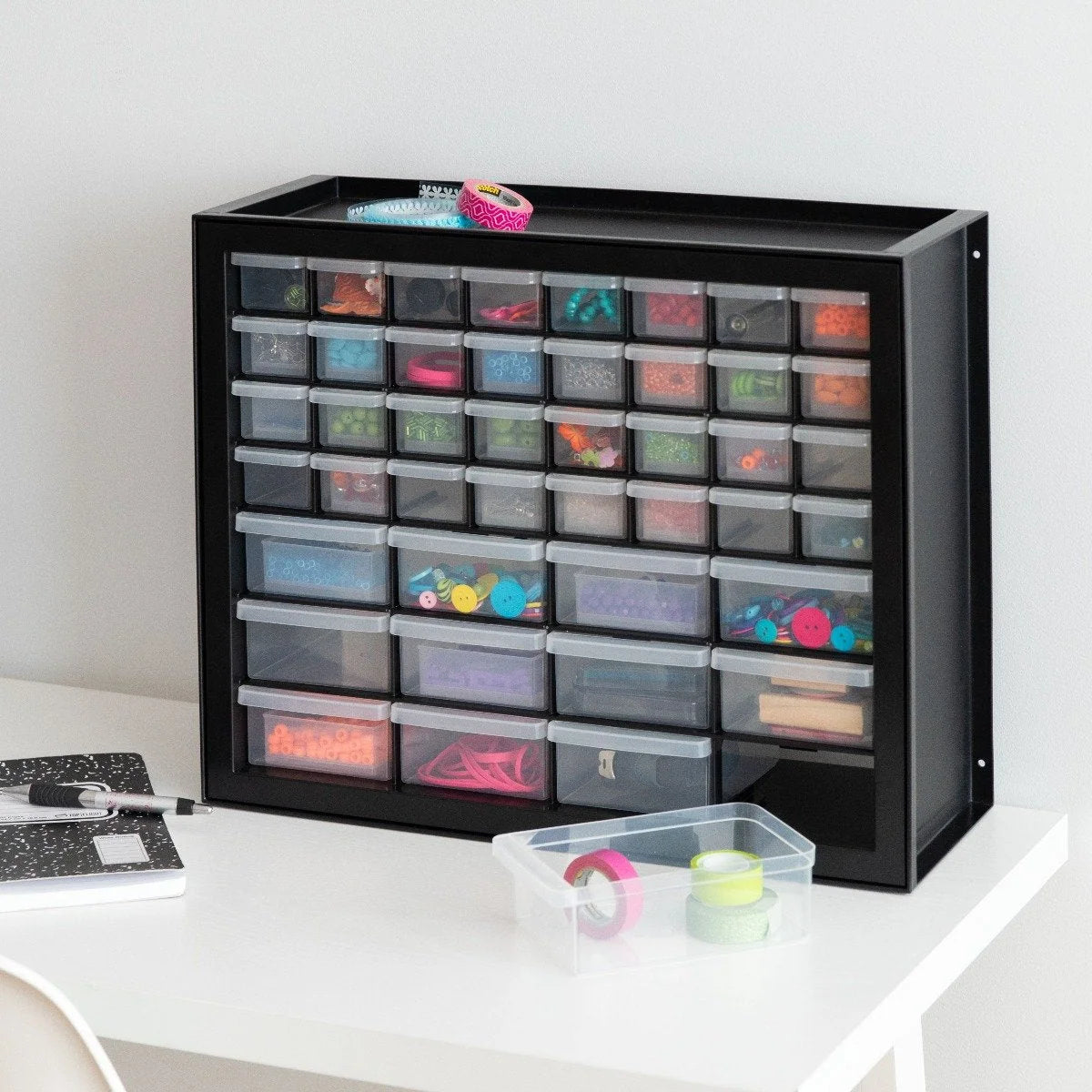 Drawer Parts Cabinet - 44 Drawer | White