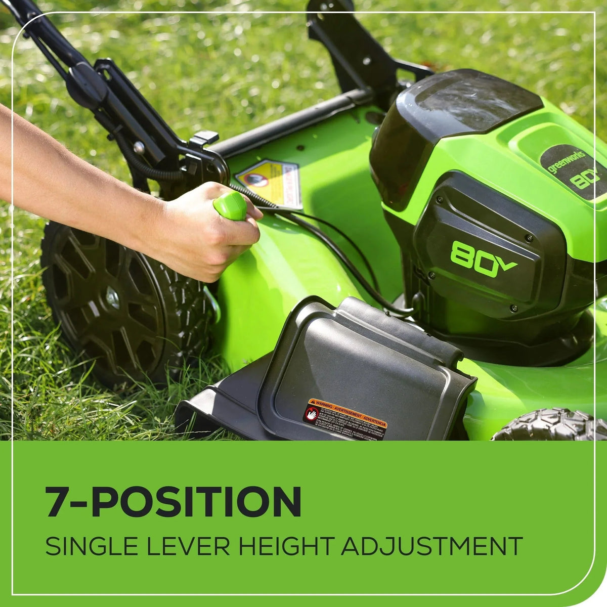 80V 21-Inch Brushless Cordless Lawn Mower