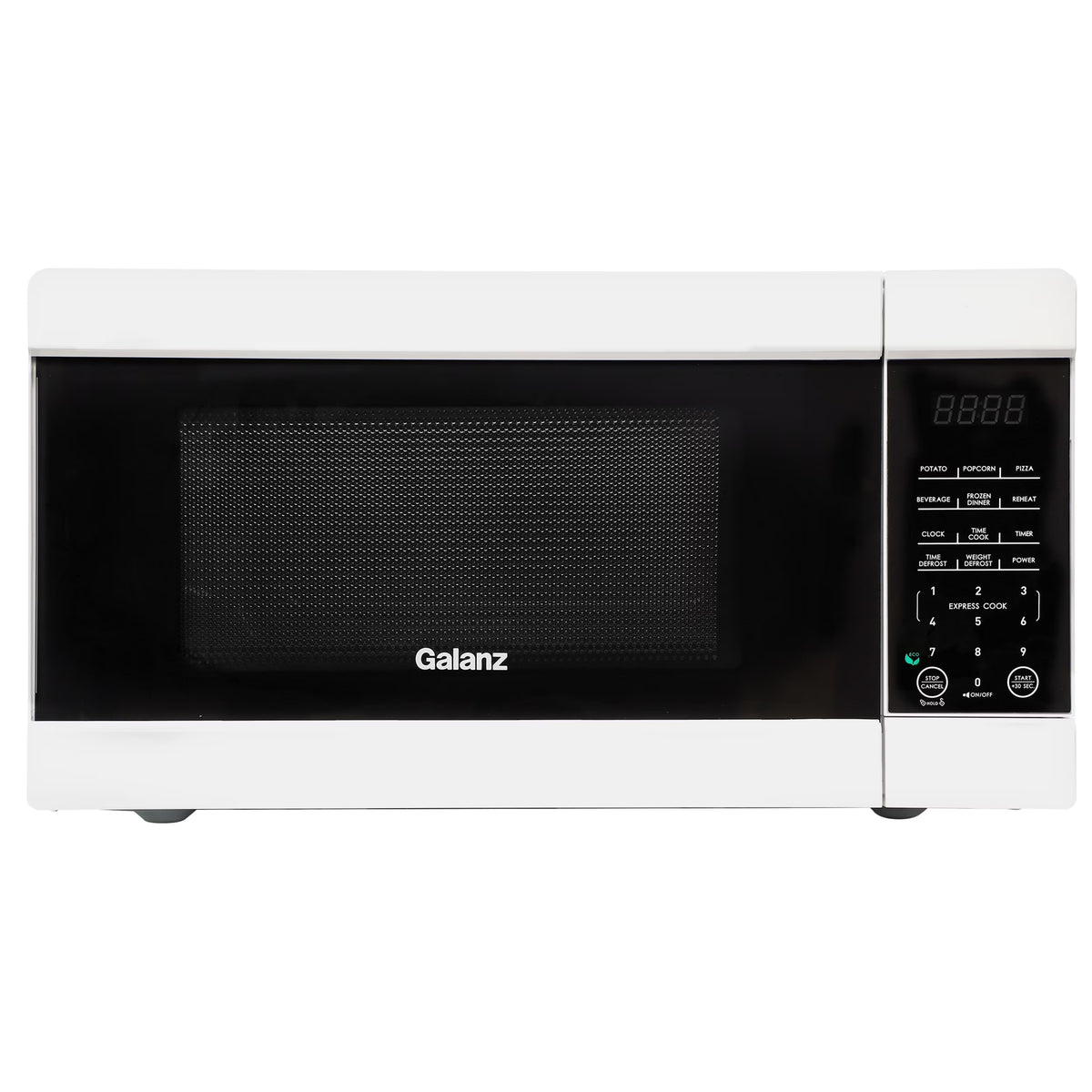 Galanz 1.1 cu ft 1000W Countertop Microwave Oven in White with One Touch Express Cooking
