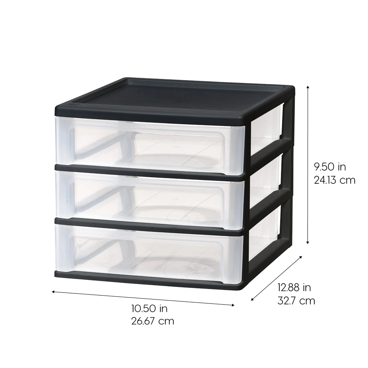 2-Pack 3-Drawer Plastic Desktop Organizer