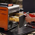Blackstone Adventure Ready Portable Propane Air Fryer, 4 Quart, Gray & Orange, 18W, 3ft Cord