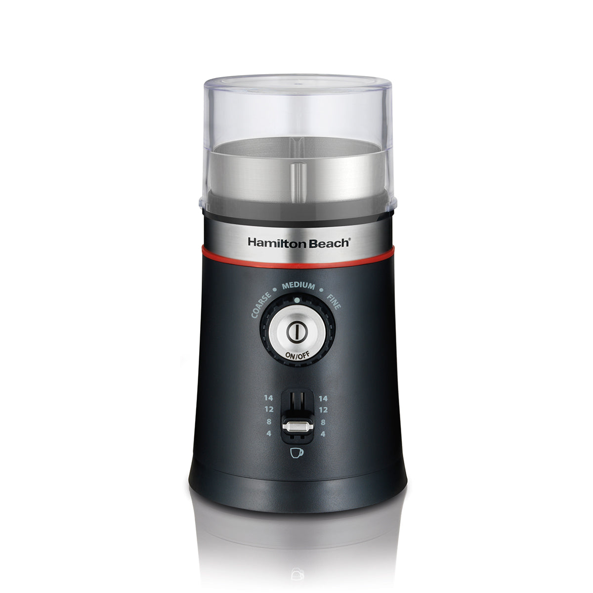 Hamilton Beach Custom Grind Coffee Grinder, Removable Stainless Steel Chamber