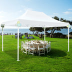 HOTEEL 10x15 Heavy Duty Canopy Tent ,Pop up Canopy for Parties Wedding,Commercial Easy up Gazebo with Roller Bag,UV 50+ &,White