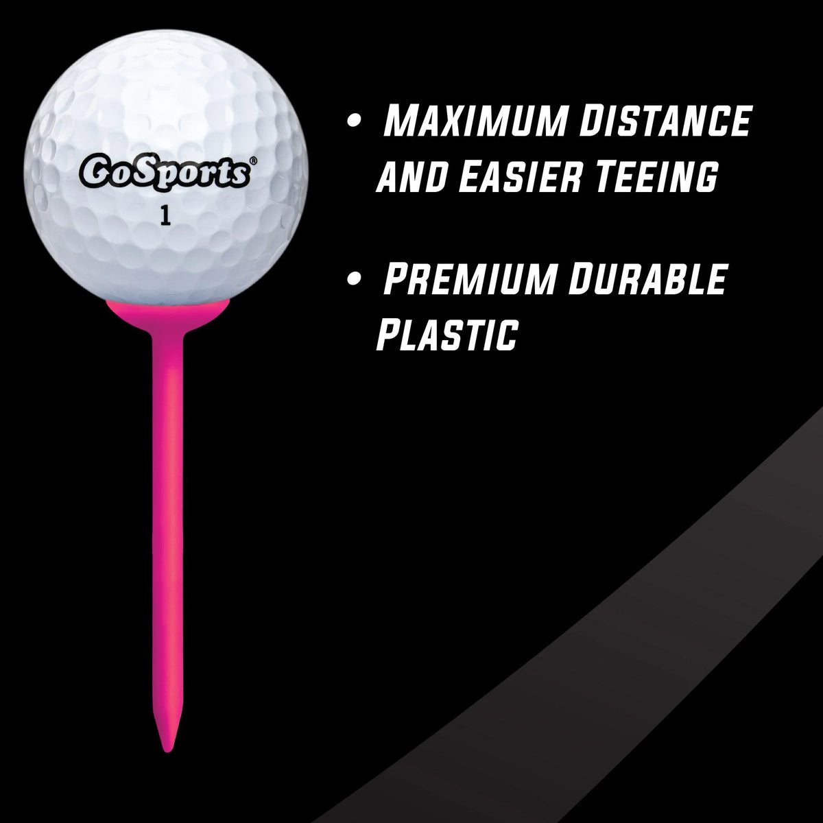 3.25" Widemouth Plastic Golf Tees, 60-pk