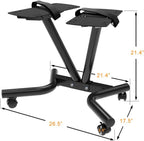 Dumbbell Stand Fitness Dial Dumbbell Rack with Adjustable Belt for Home Gym Set