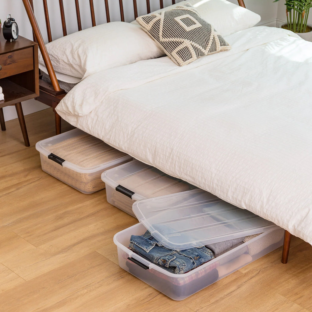 3pk 50qt Underbed Storage Totes