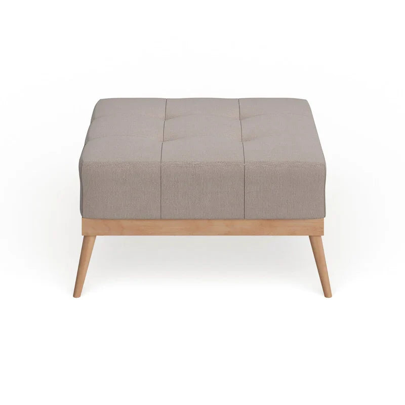 Christopher Knight Home Carson Lund Mid-Century Tufted Fabric Square Ottoman