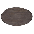 Contemporary Gauntlet Gray Oval Coffee Table