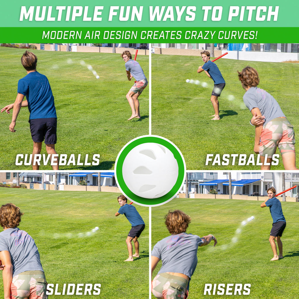 LotBall Air Plastic Baseballs, 6-pk