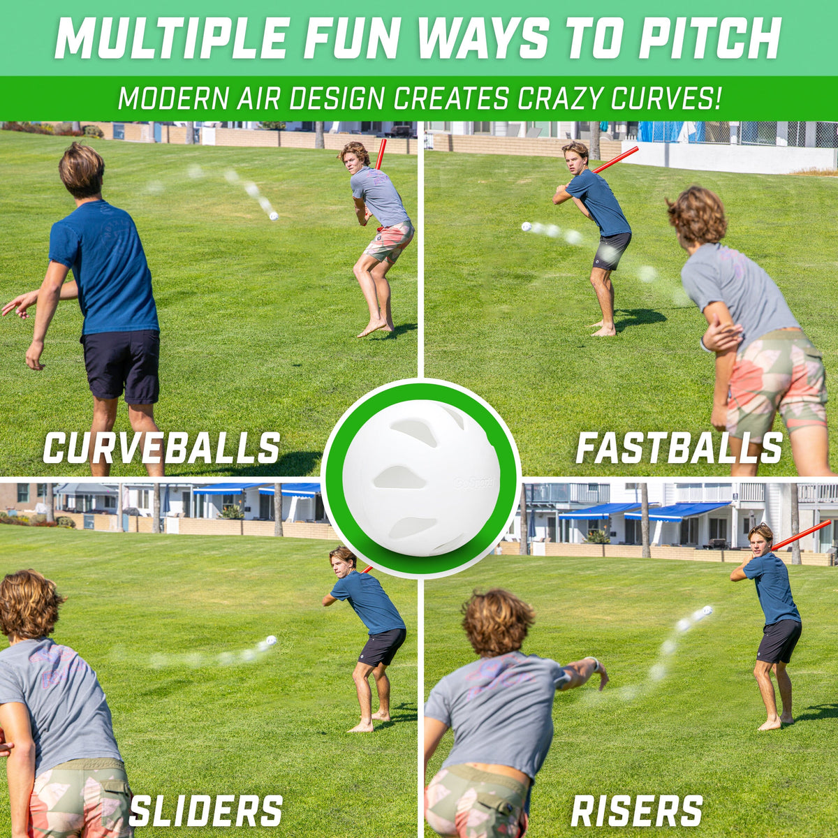 LotBall Air Plastic Baseballs, 6-pk