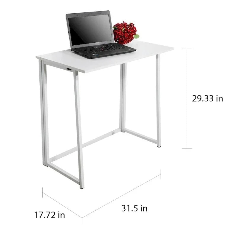 Porch & Den Elliott Folding Writing Desk - Versatile PC Office Table