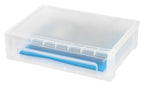 Large Desktop Stacking Drawer, 6 Pack, Clear