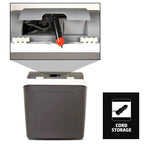 Ozark Trail 26QT electric Cooler 12V Portable Travel Beach Camping Picnic Insulated Cooler 30 Cans Iceless 24L, Grey