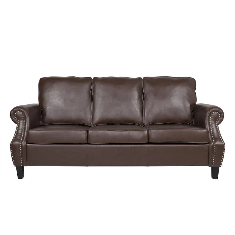 Christopher Knight Home Dowd Faux Leather 3-Piece Club Chair and Sofa Set