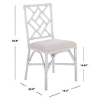 Set of 2 SAFAVIEH Maye Rattan Accent Chairs with Cushions - Dimensions: 18.5" W x 20.9" L x 35.8" H