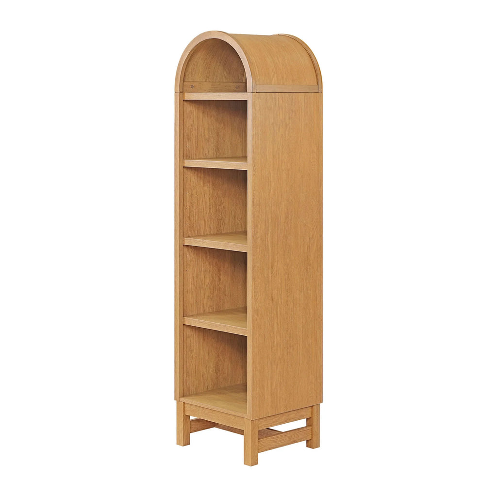 Better Homes & Gardens Juliet Narrow Arch Bookcase, Deep Green and Light Honey