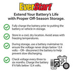 EverStart Platinum AGM PowerSport Battery, Group Size TX14AH 12 Volt, 220 CCA