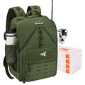 KastKing KarryAll Medium Fishing Tackle Daily Backpack | Army Green / Bag With 4pcs Tackle Box