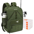 KastKing KarryAll Medium Fishing Tackle Daily Backpack | Army Green / Bag With 4pcs Tackle Box