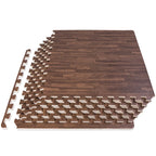 Wood Grain Puzzle Mat 1/2-in, 24 Sq Ft | Dark Oak
