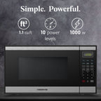 Farberware FMGZ09BKA 0.9 Cu. Ft. Microwave Oven, 900W, Digital Control, LED Display, 6 Cooking Presets, Black