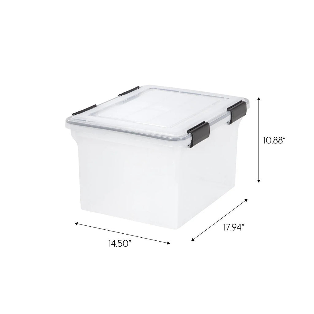 File Box (Letter Legal), WeatherPro - 32 qt. (8 gal.) - Gasket Box | 1 Pack / Clear Swatch
