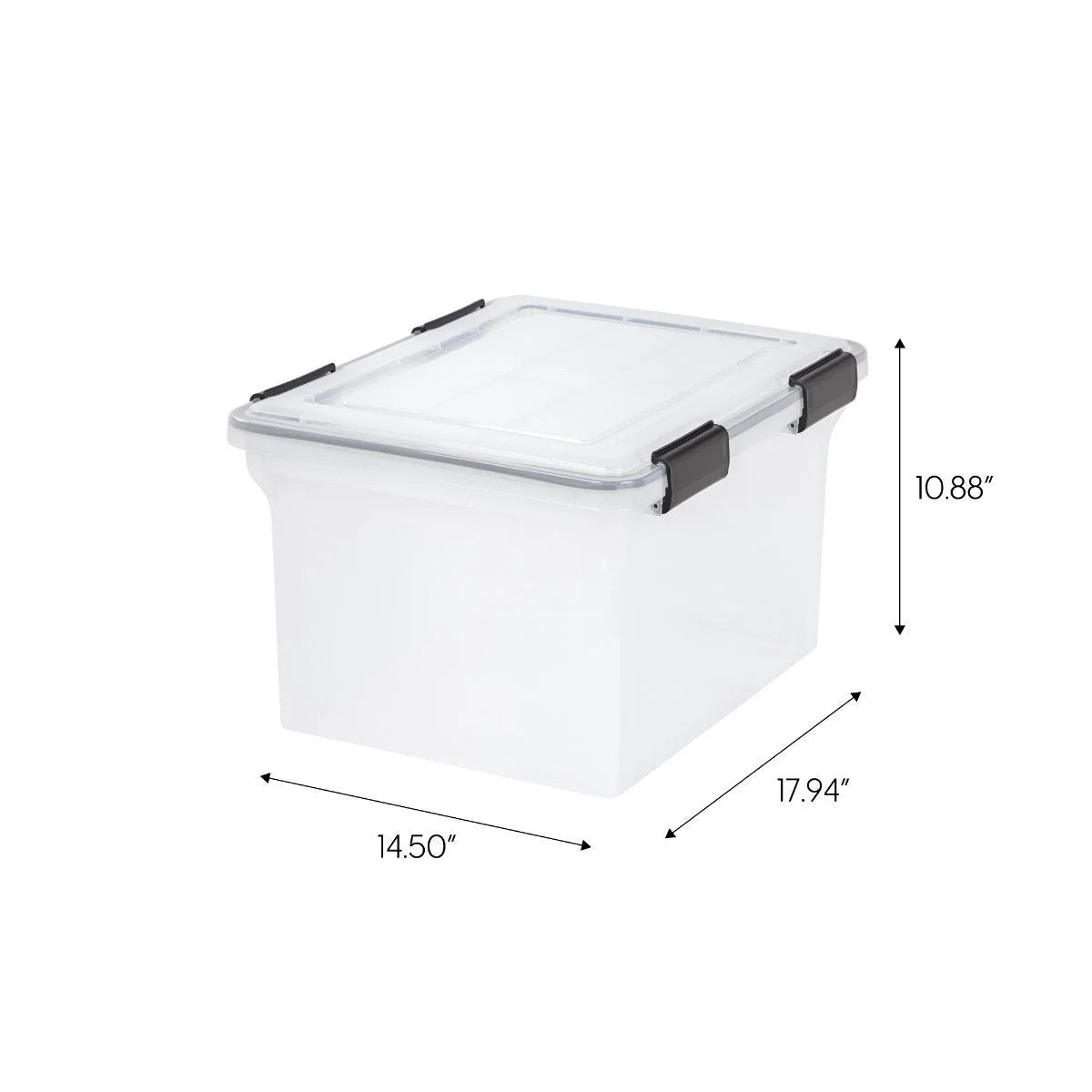 File Box (Letter Legal), WeatherPro - 32 qt. (8 gal.) - Gasket Box | 1 Pack / Clear Swatch