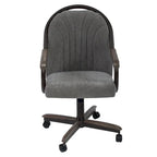 Casual Dining Cushion Swivel-and-Tilt Rolling Caster Chair